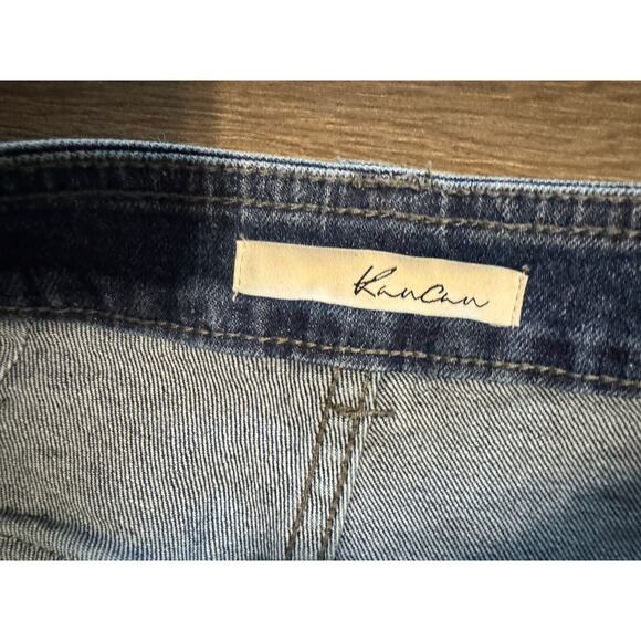 KanCan Avery Straight Leg Cargo Jeans Dark Wash Ankle Cropped Size 1/ 24 - Picture 6 of 7